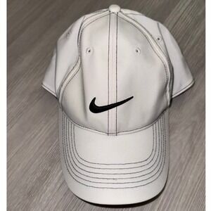 Nike Heritage86 Dri-FIT Adjustable Hat White Black Swoosh 333114-100 Mens Womens